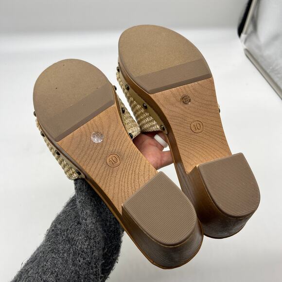 a.n.a Womens Robinson Heeled Sandals Natural Brown Size 10M - Picture 5 of 10